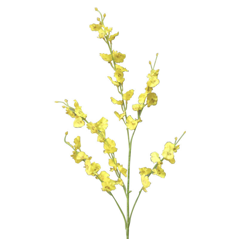 5-pronged dancing orchid yellow head artificial flower