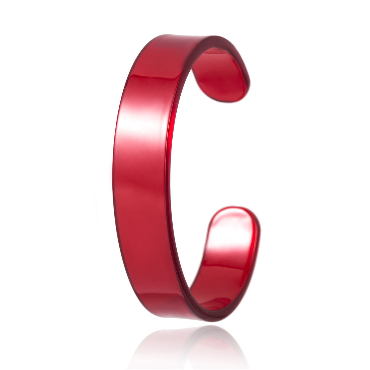 Fluorescent color half circle acetic acid opening bracelet