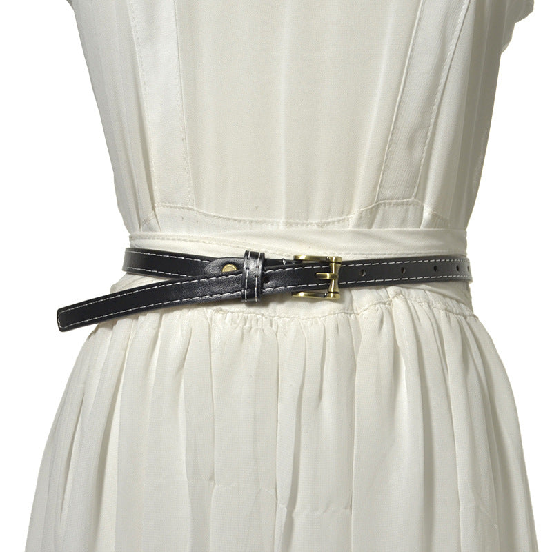 Sewing thread pin buckle thin belt