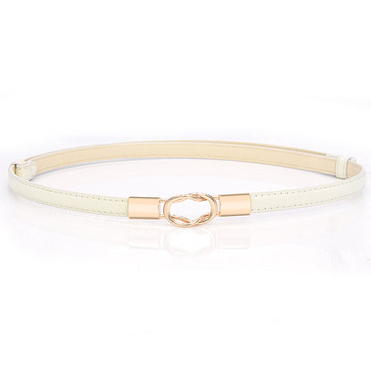 Patent leather decorative thin belt
