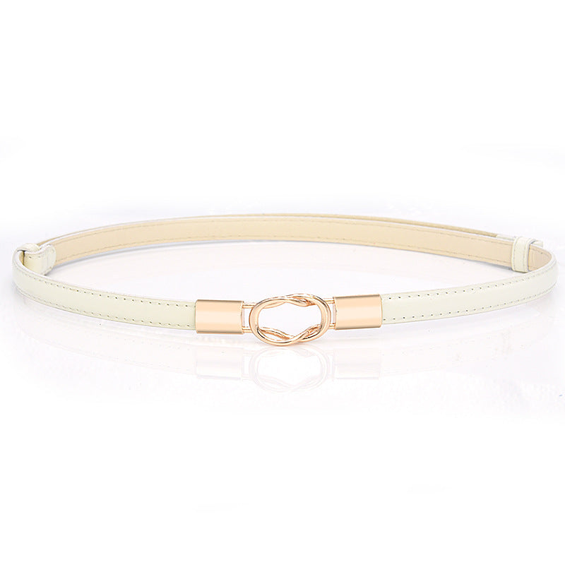 Patent leather decorative thin belt