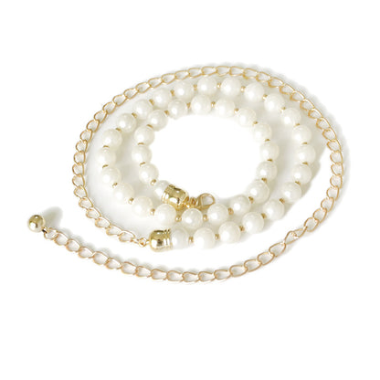 Pearl rose waist chain