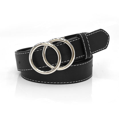 Double Circle Belt Fine Black