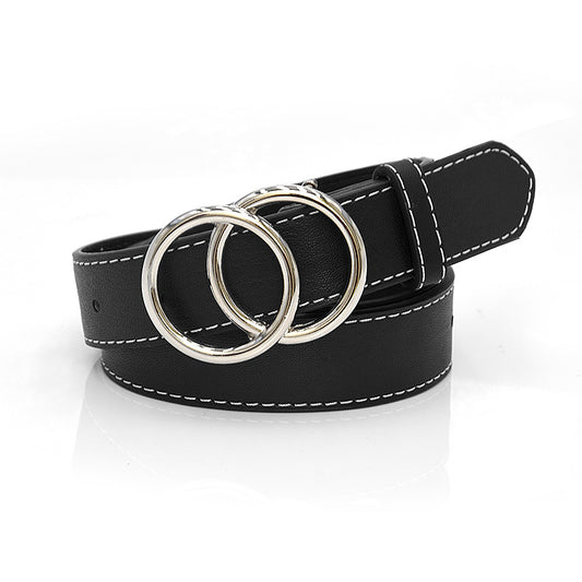 Double Circle Belt Fine Black