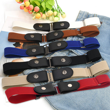 Faux Leather Slim Elastic Belt