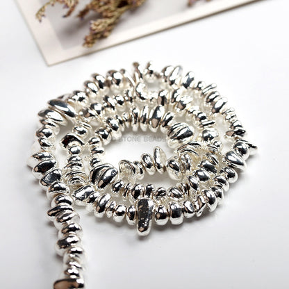 Electroplated black gallstone gravel silver