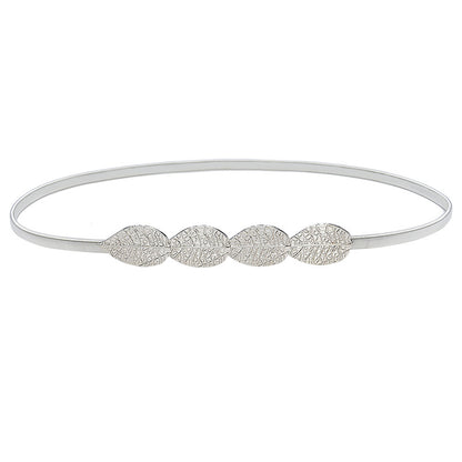 Tree leaf pair buckle women's belt wholesale