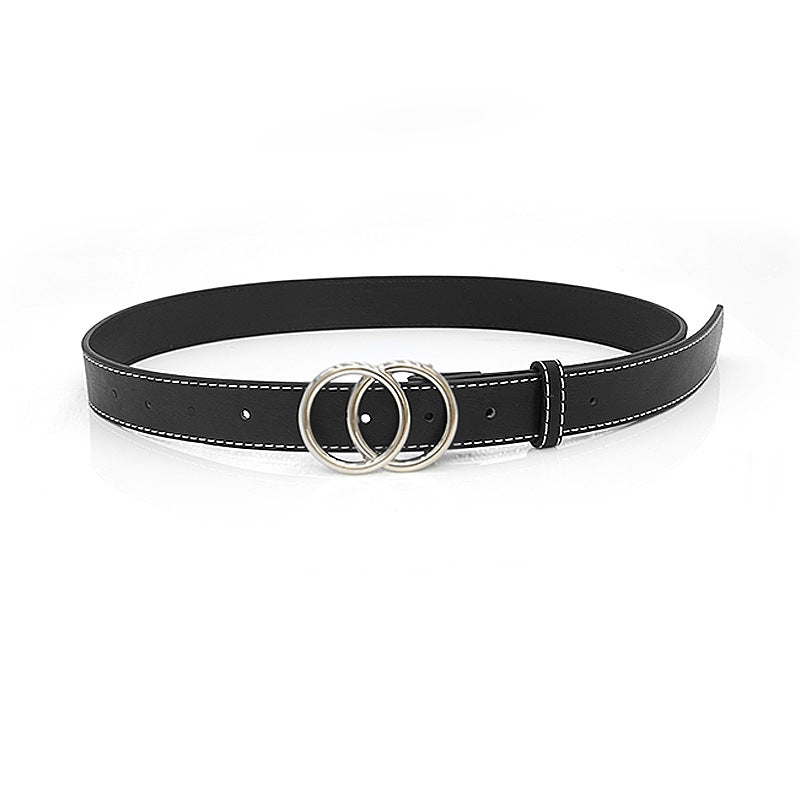 Double Circle Belt Fine Black