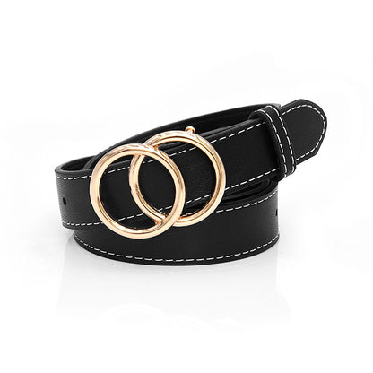 Double Circle Belt Fine Black