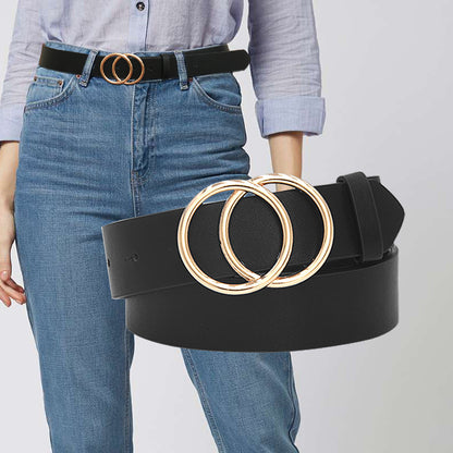 Big round buckle belt