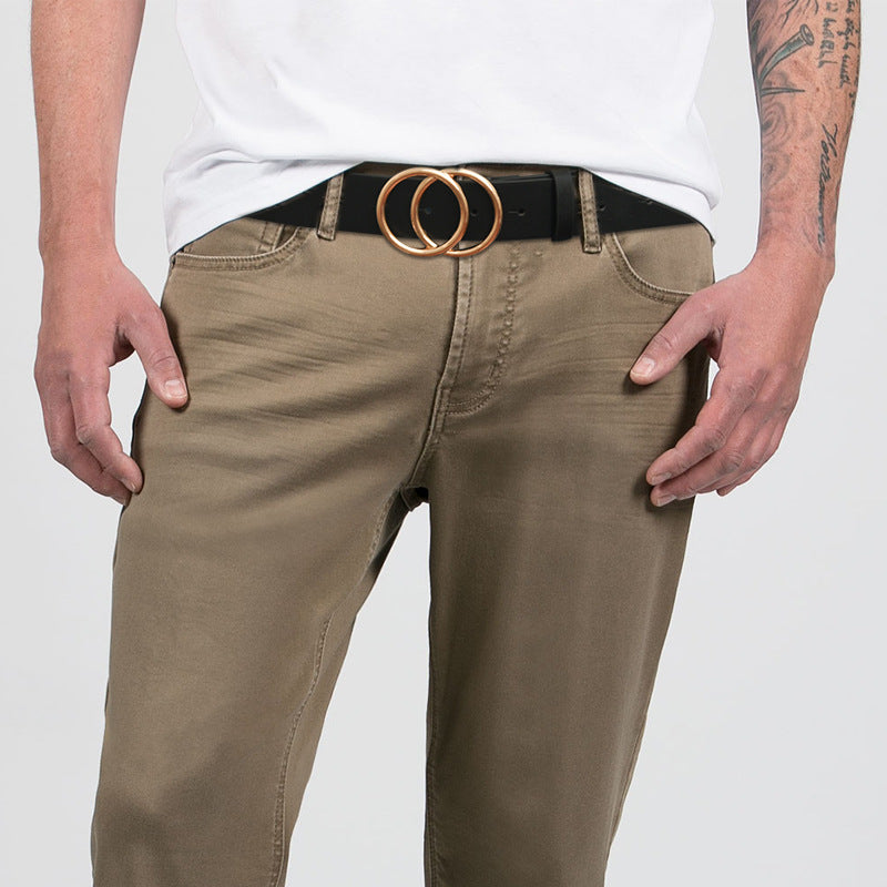 Big round buckle belt