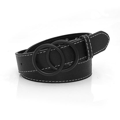 Double Circle Belt Fine Black