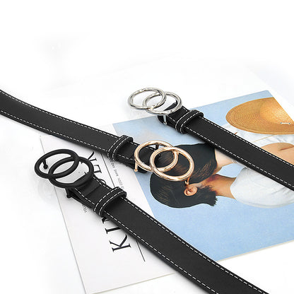 Double Circle Belt Fine Black