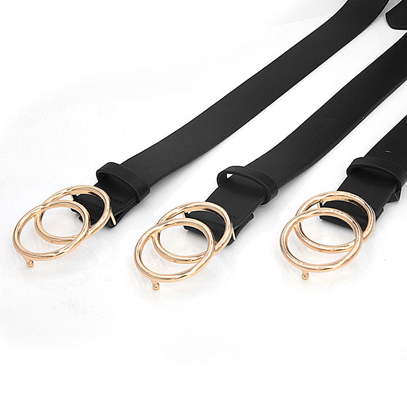 Big round buckle belt