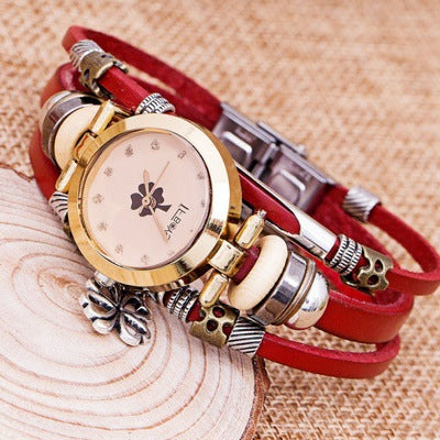 Four-Leaf Clover Bracelet Watch
