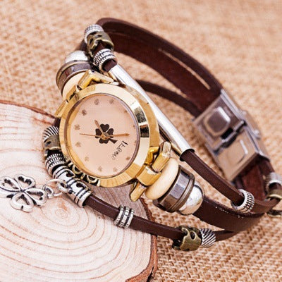Four-Leaf Clover Bracelet Watch