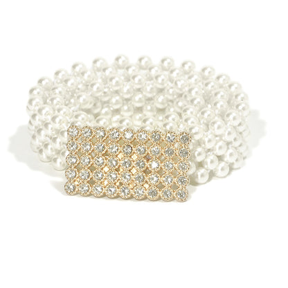 Elastic pearl thin belt wholesale