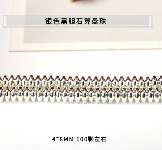 Black gallstone abacus beads DIY necklace bracelet beads