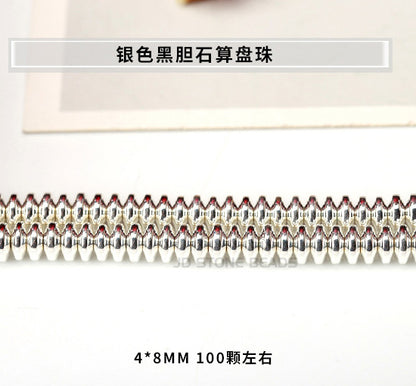 Black gallstone abacus beads DIY necklace bracelet beads