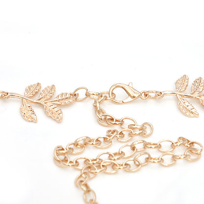 Golden Leaf Ladies Waist Chain