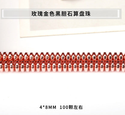 Black gallstone abacus beads DIY necklace bracelet beads