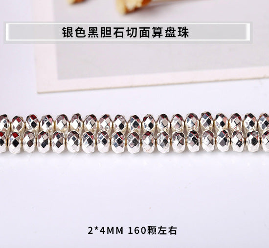 Black gallstone abacus beads DIY necklace bracelet beads