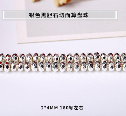 Black gallstone abacus beads DIY necklace bracelet beads