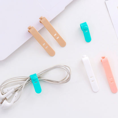 Silicone Anti-Lost Earphone Holder, Soft Cable Tie, Data Cable Organizer