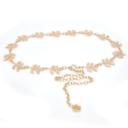 Golden Leaf Ladies Waist Chain