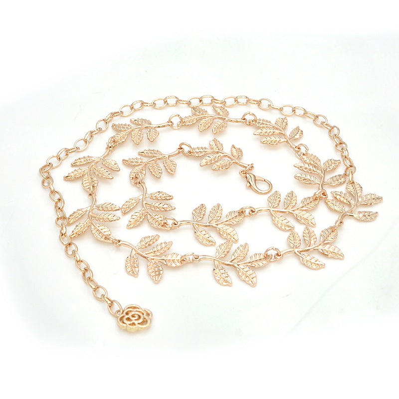 Golden Leaf Ladies Waist Chain
