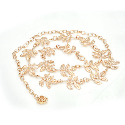Golden Leaf Ladies Waist Chain