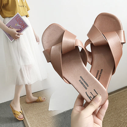 Candy color cool slippers women's summer