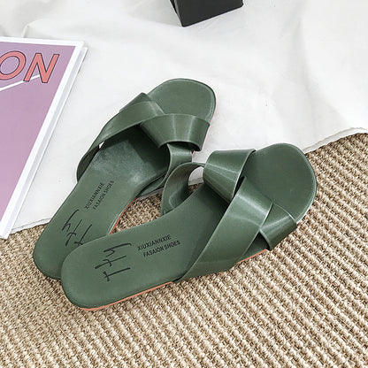 Candy color cool slippers women's summer