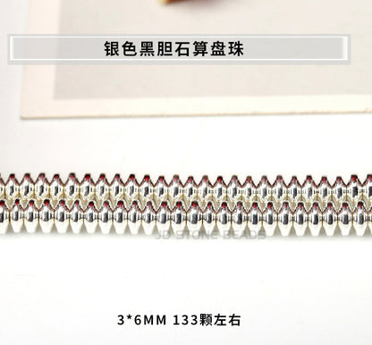 Black gallstone abacus beads DIY necklace bracelet beads