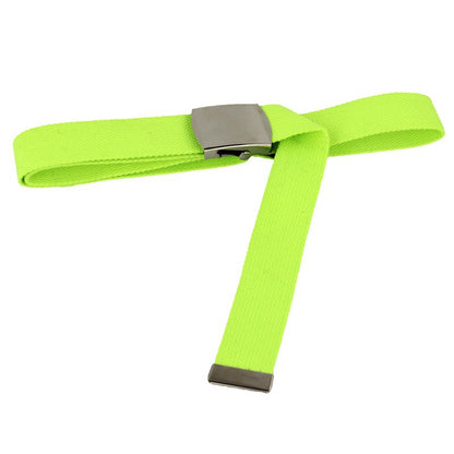 Fluorescent green canvas belt
