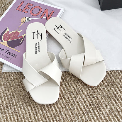 Candy color cool slippers women's summer