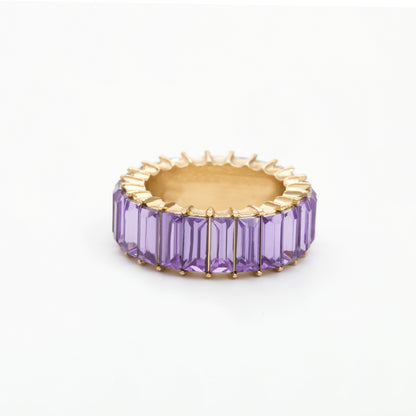 Anillo de circonita cuadrada. 