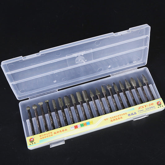 Juego de fresas de diamante para grabado y pulido de jade 