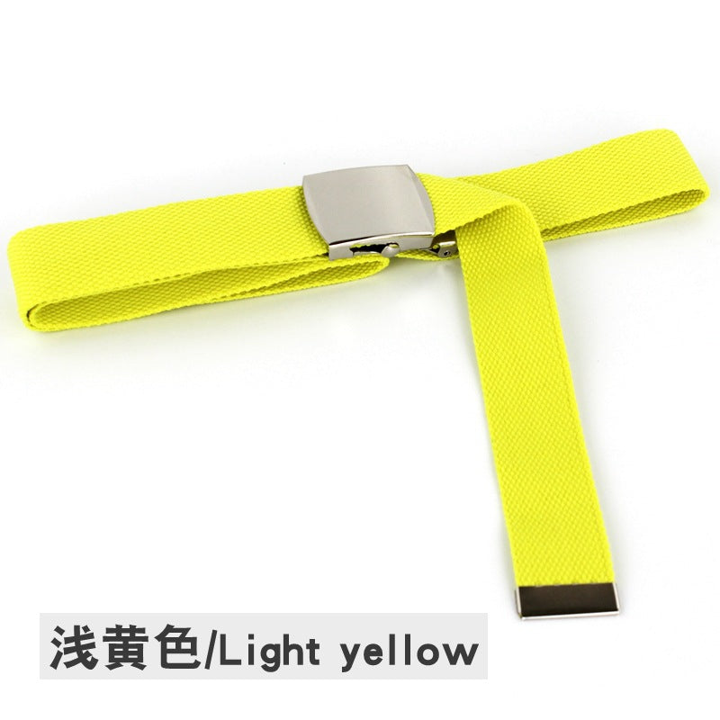 Fluorescent green canvas belt