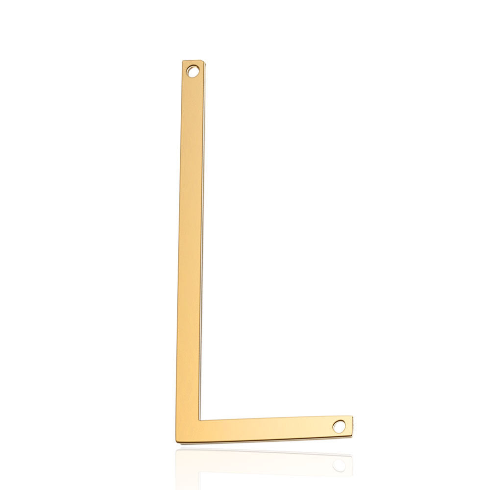 5 pcs/pack letter titanium steel necklace pendant