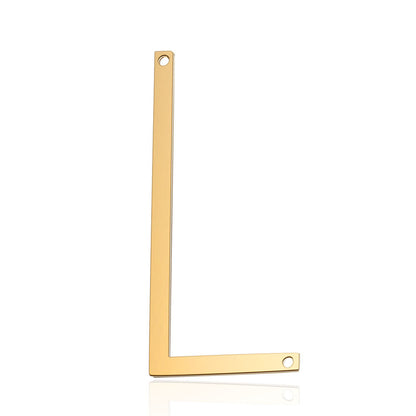 5 pcs/pack letter titanium steel necklace pendant