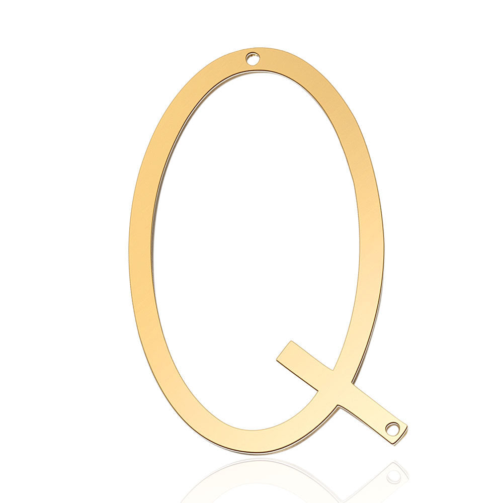 5 pcs/pack letter titanium steel necklace pendant