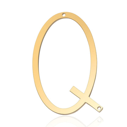 5 pcs/pack letter titanium steel necklace pendant