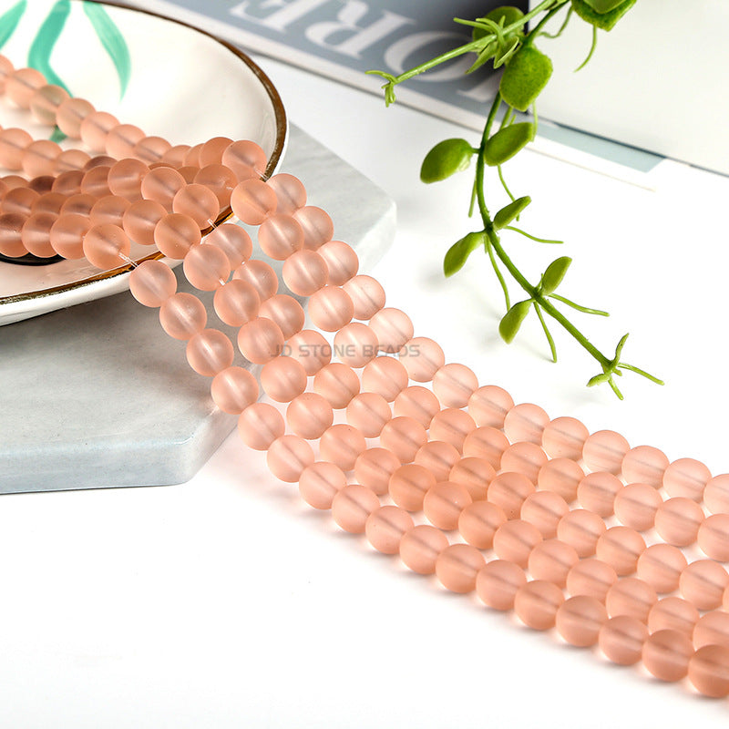 Frosted glass beads 4-14mm