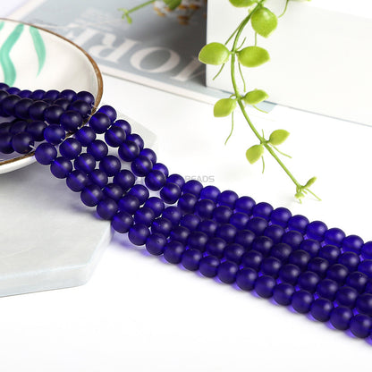 Frosted glass beads 4-14mm