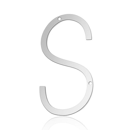 5 pcs/titanium steel letter double hole pendant.