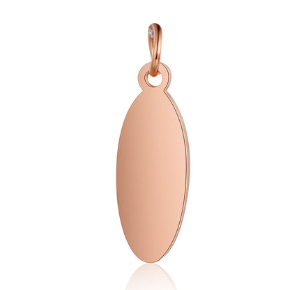 5 pcs/pack stainless steel mirror high-grade oval pendant