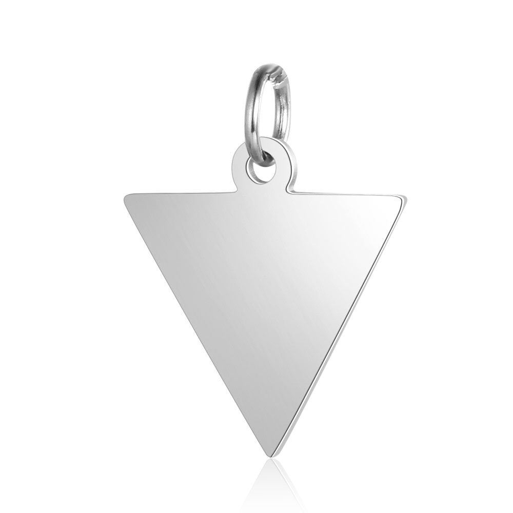 5 pcs/pack stainless steel mirror polished triangle pendant