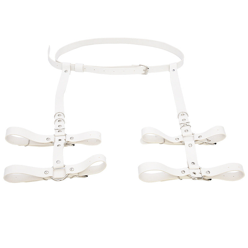 PU leather belt leg ring integrated