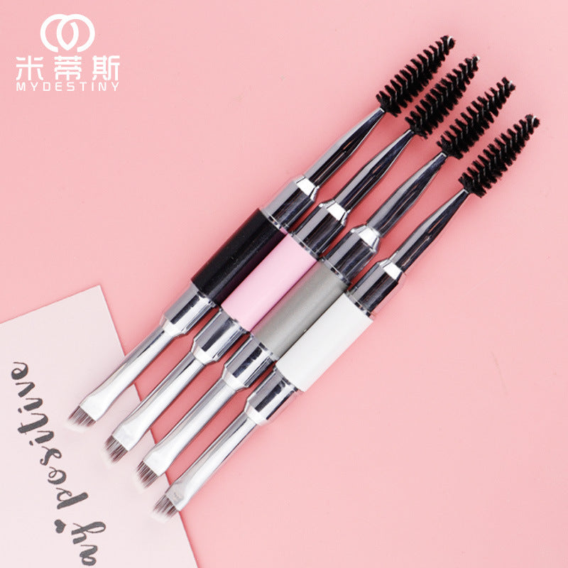 Dual-Head Portable Eyebrow Brush